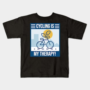 Cycling is my Therapy! Kids T-Shirt